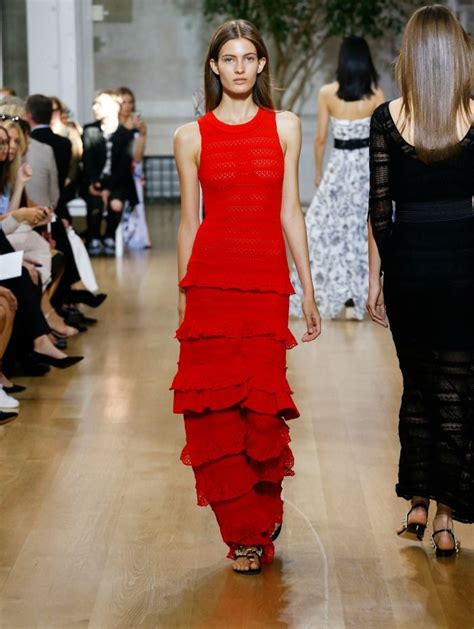 gucci long red dress ss17 sop